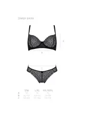 CONJUNTO DE 2 PEÇAS ZINNIA BIKINI PRETO ECO PASSION