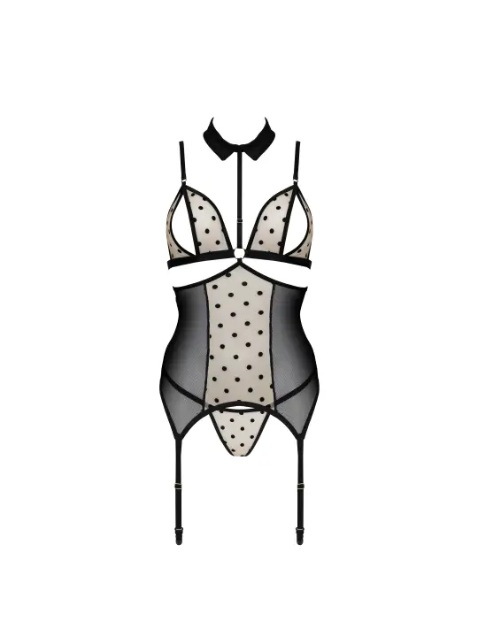 CORPETE E TANGA DOMINICA BEGE DEVIL COLLECTION PASSION