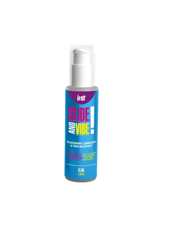 LUBRIFICANTE À BASE DE ÁGUA COM VIBRAÇÃO SLIDE AND VIBE 35ML INTT