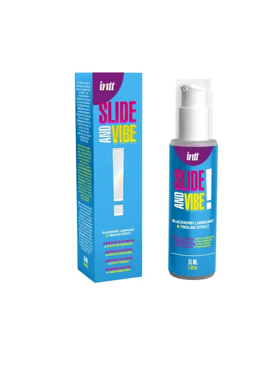 LUBRIFICANTE À BASE DE ÁGUA COM VIBRAÇÃO SLIDE AND VIBE 35ML INTT