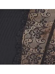 CAMISA DE NOITE E TANGA ZOJA PRETO PASSION