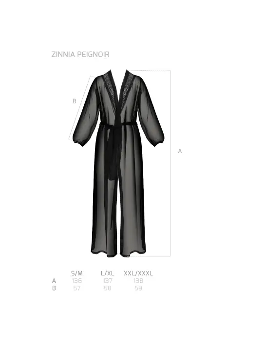 ROBE E TANGA ZINNIA PRETO ECO PASSION