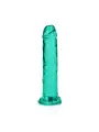 DILDO STRAIGHT REALISTIC CRYSTAL CLEAR 6 /14,5 CM VERDE REALROCK