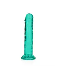 DILDO STRAIGHT REALISTIC CRYSTAL CLEAR 6 /14,5 CM VERDE REALROCK