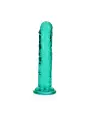 DILDO STRAIGHT REALISTIC CRYSTAL CLEAR 6 /14,5 CM VERDE REALROCK