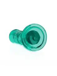 DILDO STRAIGHT REALISTIC CRYSTAL CLEAR 6 /14,5 CM VERDE REALROCK
