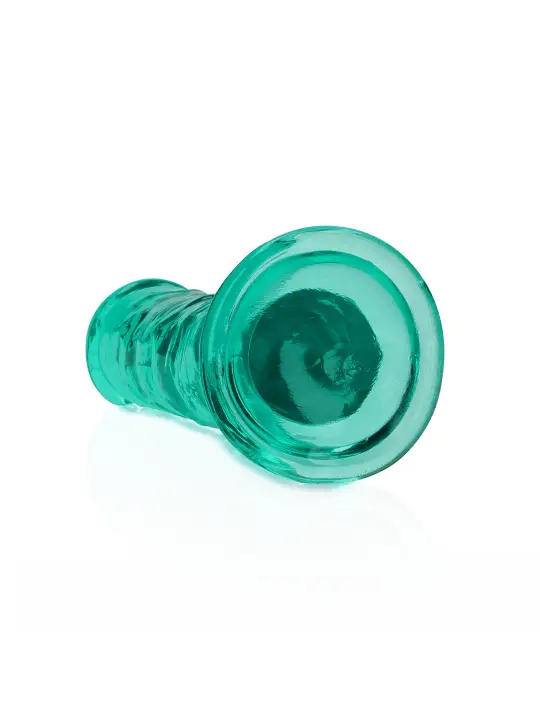 DILDO STRAIGHT REALISTIC CRYSTAL CLEAR 6 /14,5 CM VERDE REALROCK