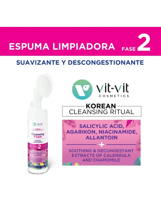 ESPUMA DE LIMPEZA KOREAN BEAUTY NOURISHING AND CLEANSER BALM VIT VIT COSMETICS 150ML