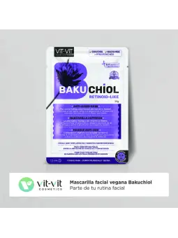 MÁSCARA DE TECIDO FACIAL ANTI-IDADE BAKUCHIOL VIT VIT COSMETICS 20GR