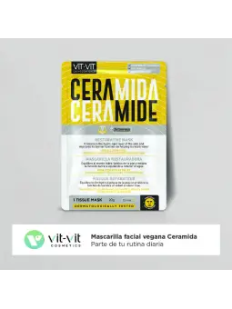 MÁSCARA DE TECIDO FACIAL CERAMIDE RESTORATIVE VIT VIT COSMETICS 20GR