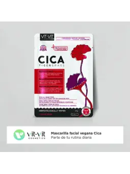 MÁSCARA DE TECIDO FACIAL CICA TIGERGRASS VIT VIT COSMETICS 20GR