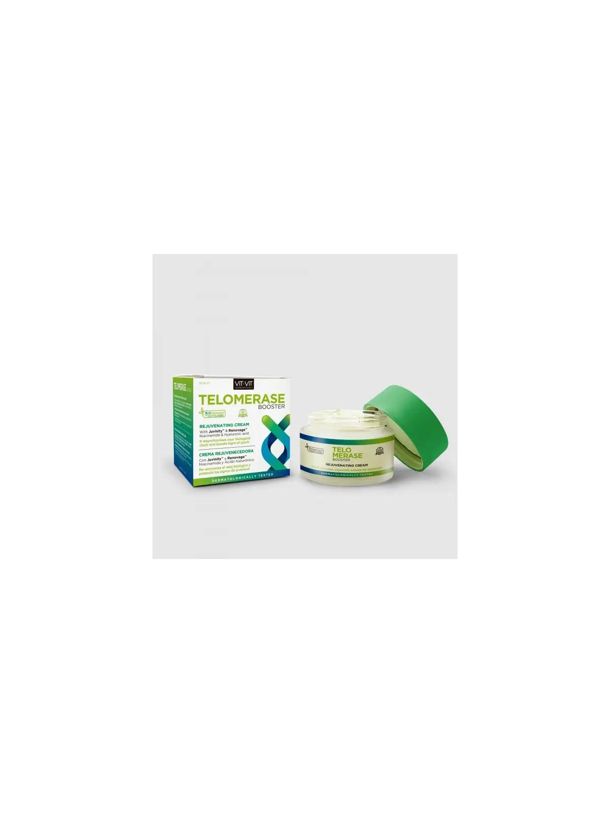 CREME DIÁRIO REJUVENESCEDOR TELOMERASE BOOSTER 50ML VIT VIT COSMETICS