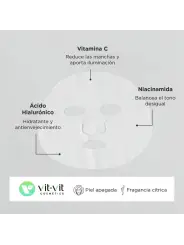 MÁSCARA DE TECIDO FACIAL VITAMIN C VIT VIT COSMETICS 20GR