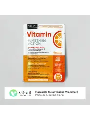 MÁSCARA DE TECIDO FACIAL VITAMIN C VIT VIT COSMETICS 20GR