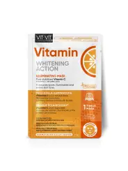 MÁSCARA DE TECIDO FACIAL VITAMIN C VIT VIT COSMETICS 20GR