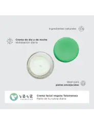 CREME DIÁRIO REJUVENESCEDOR TELOMERASE BOOSTER 50ML VIT VIT COSMETICS