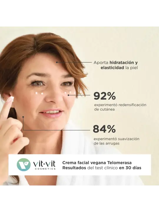 CREME DIÁRIO REJUVENESCEDOR TELOMERASE BOOSTER 50ML VIT VIT COSMETICS
