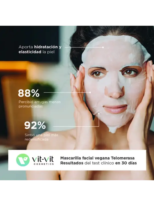 MÁSCARA DE TECIDO FACIAL TELOMERASE BOOSTER VIT VIT COSMETICS 20GR