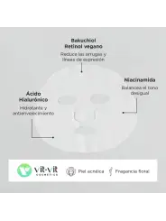 MÁSCARA DE TECIDO FACIAL ANTI-IDADE BAKUCHIOL VIT VIT COSMETICS 20GR