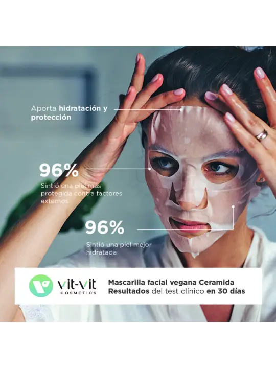 MÁSCARA DE TECIDO FACIAL CERAMIDE RESTORATIVE VIT VIT COSMETICS 20GR