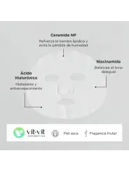 MÁSCARA DE TECIDO FACIAL CERAMIDE RESTORATIVE VIT VIT COSMETICS 20GR
