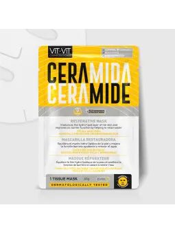 MÁSCARA DE TECIDO FACIAL CERAMIDE RESTORATIVE VIT VIT COSMETICS 20GR