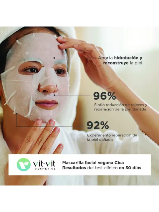 MÁSCARA DE TECIDO FACIAL CICA TIGERGRASS VIT VIT COSMETICS 20GR