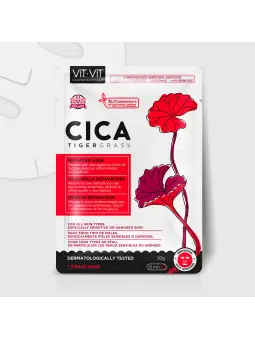 MÁSCARA DE TECIDO FACIAL CICA TIGERGRASS VIT VIT COSMETICS 20GR