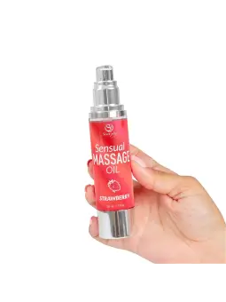 ÓLEO DE MASSAGEM AROMA MORANGO 50 ML SECRET PLAY