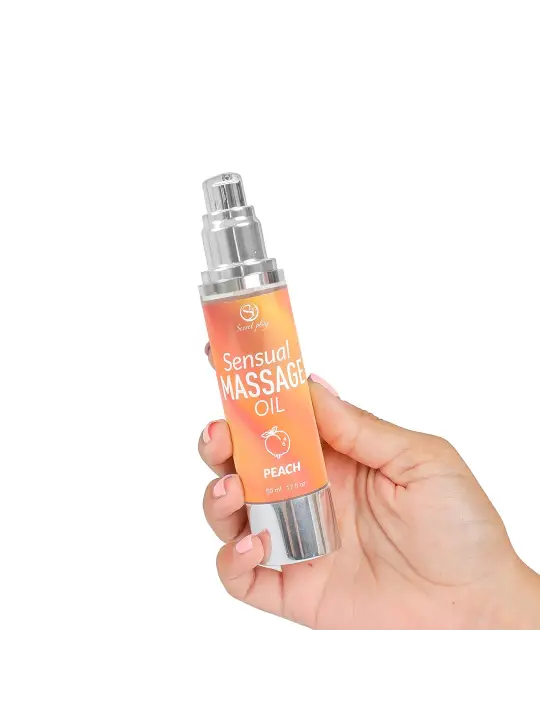 ÓLEO DE MASSAGEM AROMA PÊSSEGO 50 ML SECRET PLAY