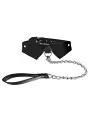 COLEIRA COM TRELA OUCH! EXCLUSIVE COLLAR WITH LEASH PRETA