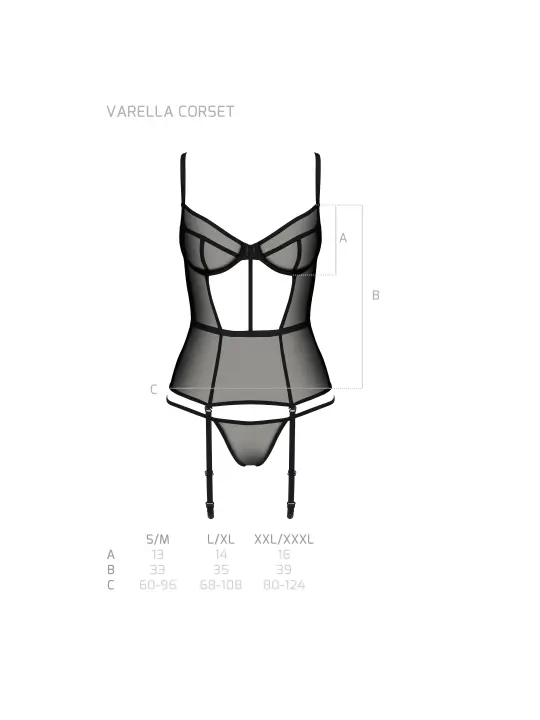 CORPETE E TANGA VARELLA PRETO ECO PASSION