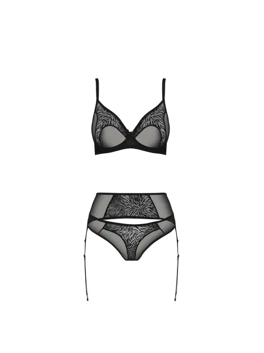 CONJUNTO DE 3 PEÇAS SELAGINELLA PRETO ECO COLLECTION PASSION