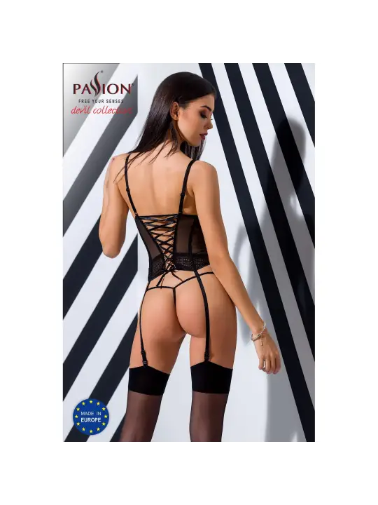 CORPETE E TANGA PERDITA PRETO DEVIL COLLECTION PASSION