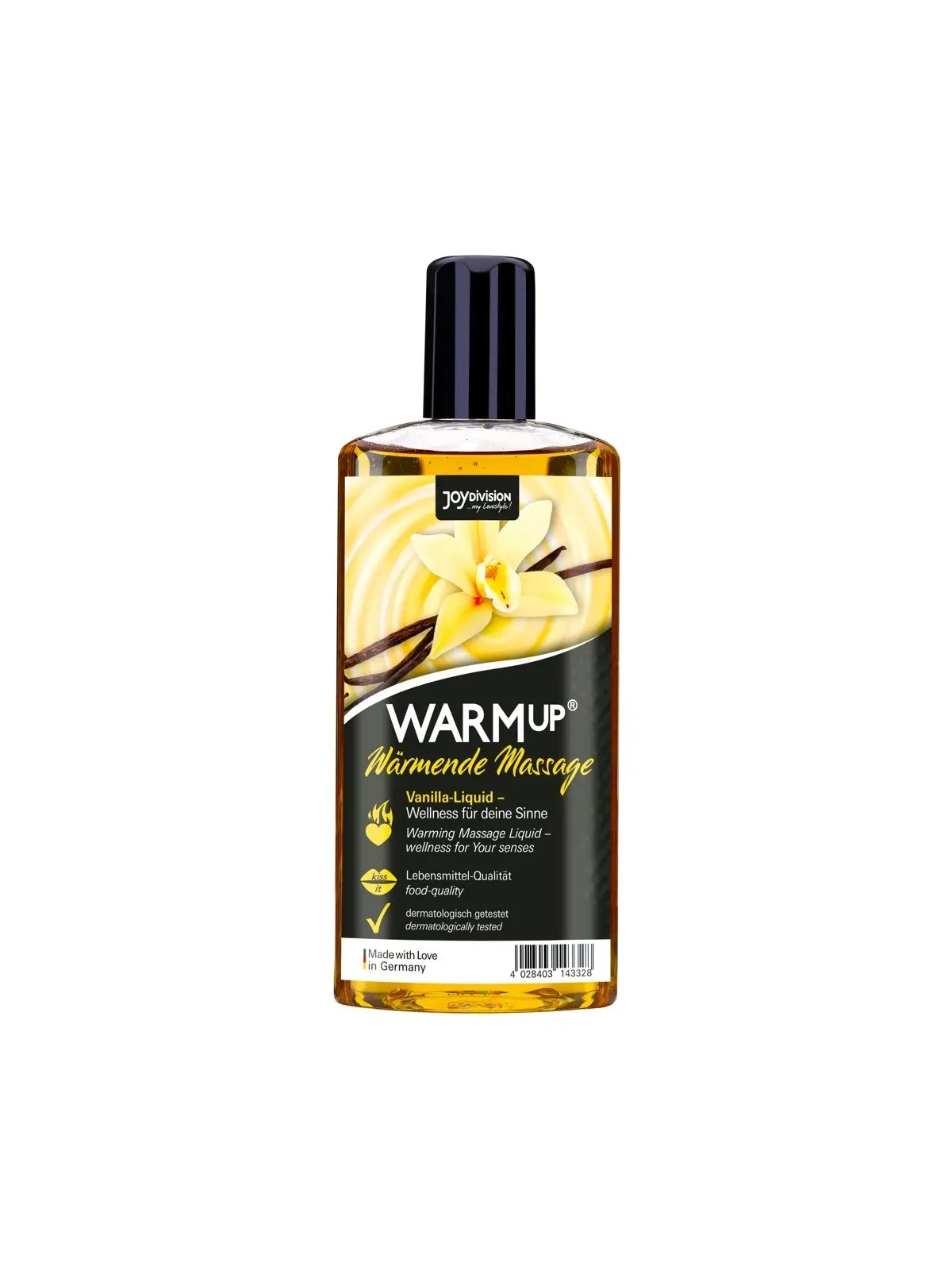 ÓLEO DE MASSAGEM COMESTÍVEL WARMUP BAUNILHA 150 ML JOYDIVISION 