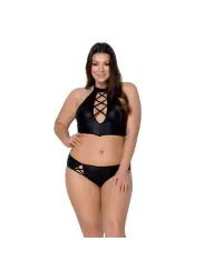 CONJUNTO DE 2 PEÇAS NANCY BIKINI PRETO TAMANHO QUEEN PASSION