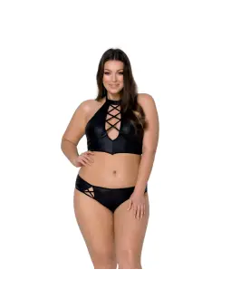 CONJUNTO DE 2 PEÇAS NANCY BIKINI PRETO TAMANHO QUEEN PASSION