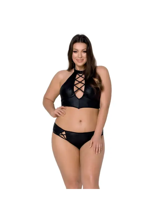 CONJUNTO DE 2 PEÇAS NANCY BIKINI PRETO TAMANHO QUEEN PASSION