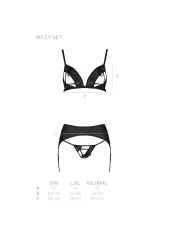CONJUNTO DE 3 PEÇAS MILEY PRETO PASSION 