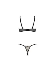 CONJUNTO DE 2 PEÇAS COM SUTIÃ ABERTO MARINA BEGE DEVIL COLLECTION PASSION