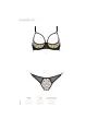 CONJUNTO DE 2 PEÇAS COM SUTIÃ ABERTO MARINA BEGE DEVIL COLLECTION PASSION