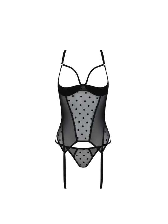 CORPETE E TANGA MARINA PRETO DEVIL COLLECTION PASSION