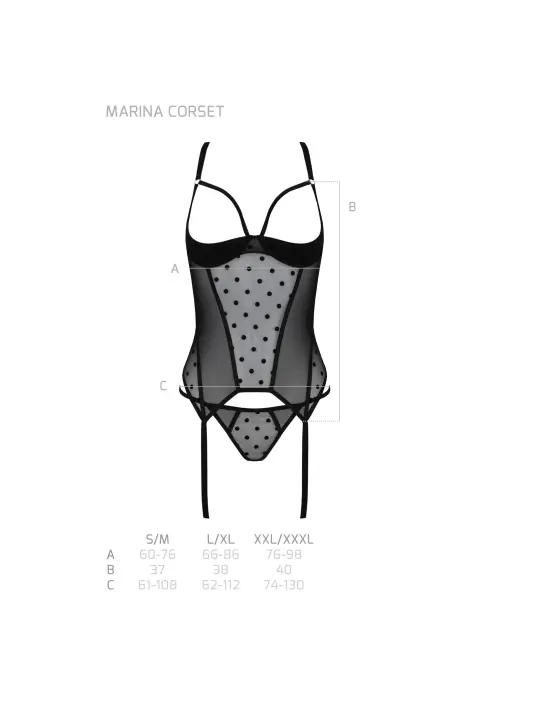CORPETE E TANGA MARINA PRETO DEVIL COLLECTION PASSION