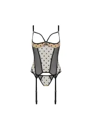CORPETE E TANGA MARINA BEGE DEVIL COLLECTION PASSION