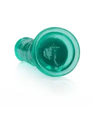 DILDO STRAIGHT REALISTIC CRYSTAL CLEAR 9 /23 CM VERDE REALROCK