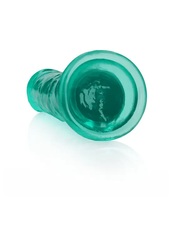 DILDO STRAIGHT REALISTIC CRYSTAL CLEAR 9 /23 CM VERDE REALROCK
