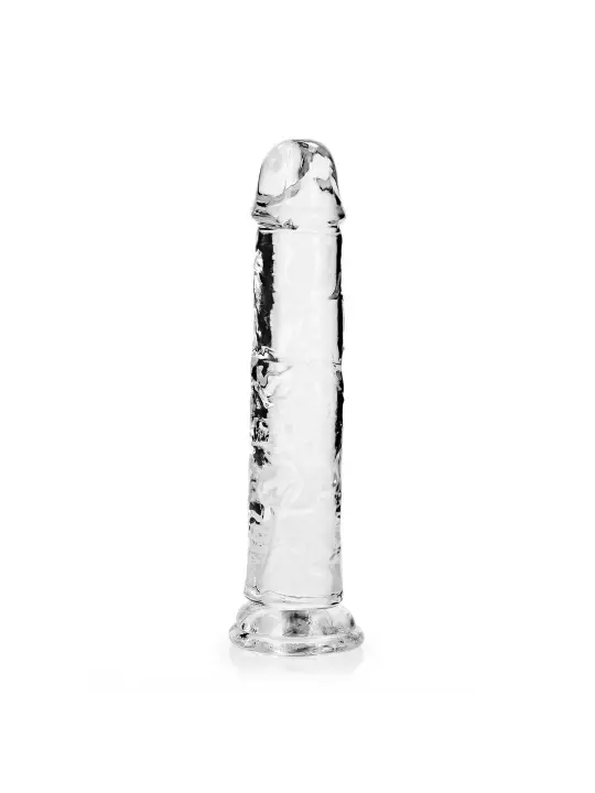 DILDO STRAIGHT REALISTIC CRYSTAL CLEAR 8 /20 CM TRANSPARENTE REALROCK