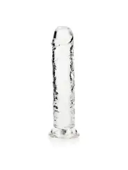 DILDO STRAIGHT REALISTIC CRYSTAL CLEAR 8 /20 CM TRANSPARENTE REALROCK