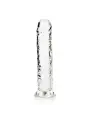 DILDO STRAIGHT REALISTIC CRYSTAL CLEAR 8 /20 CM TRANSPARENTE REALROCK