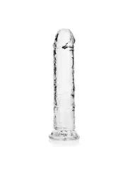 DILDO STRAIGHT REALISTIC CRYSTAL CLEAR 8 /20 CM TRANSPARENTE REALROCK